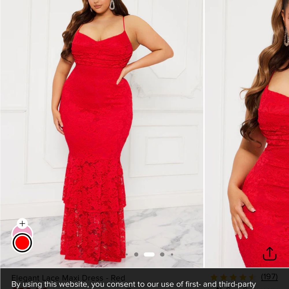 Fashion Nova Vibrant Red Maxi Dress